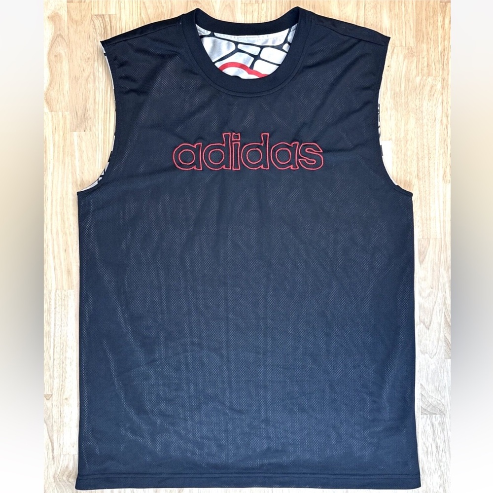 Vintage Adidas Graffiti Y2K Basketball Jersey Reversible All Over Print No. 3 - Picture 8 of 12